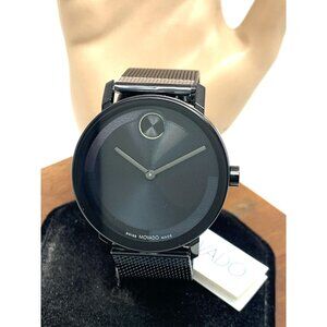 Movado Men's Watch 3601072 Bold Swiss Quartz Black Dial Stainless Steel 40mm